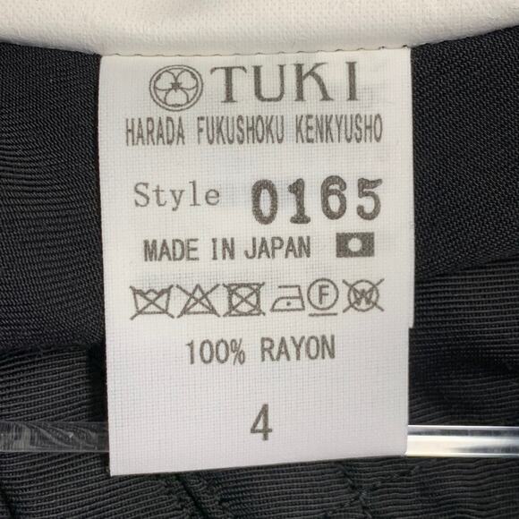 TUKI Size XL Black Rayon Twill Two Pockets Oversized Short Sleeve Shirt - Picture 5 of 5